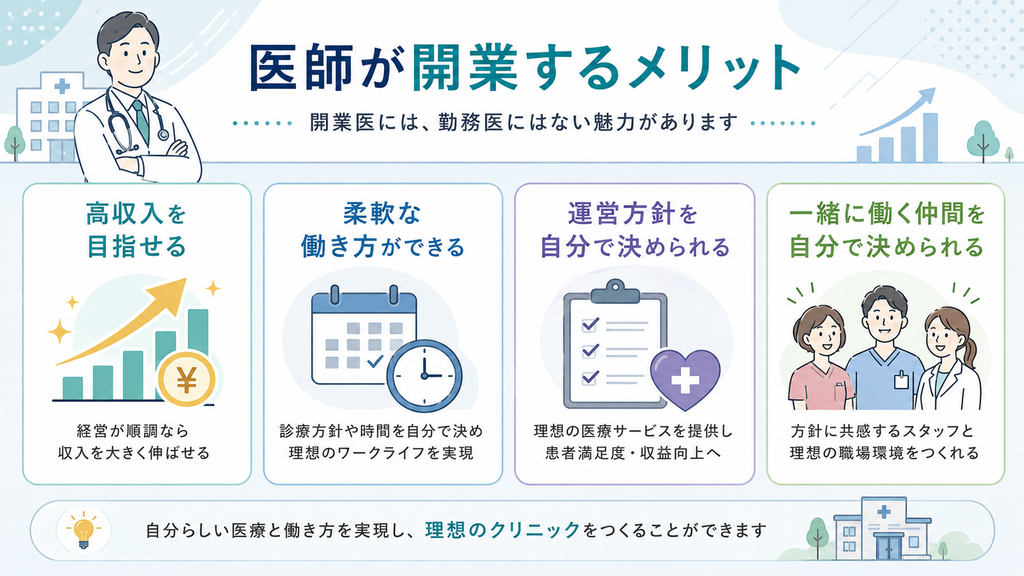 医師が開業するメリット